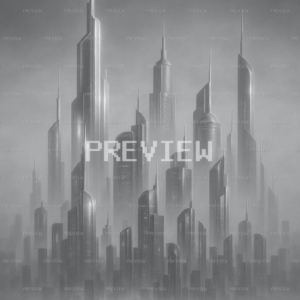 Cool Futuristic Skyline Wallpaper (Preview)