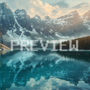 Crystal Clear Lake Reflecting Rugged Mountains (Preview)