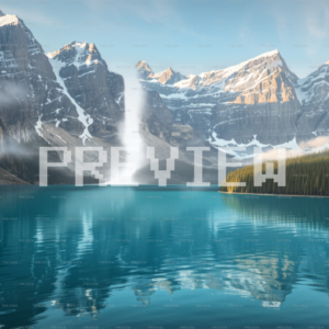 Dramatic Peaks Against Pristine Lake Reflection (Preview)