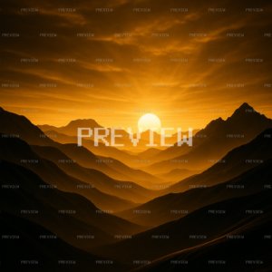 Energetic Serene Mountain Sunrise Wallpaper (Preview)