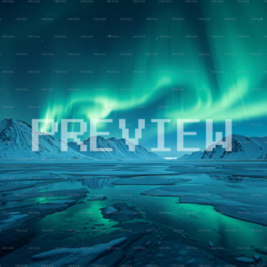 Icelandic Mountains And Northern Lights At Night (Preview) Icelandic Mountains And Northern Lights At Night (Preview)