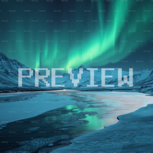 Majestic Mountains With Ethereal Aurora Glow (Preview) Majestic Mountains With Ethereal Aurora Glow (Preview)