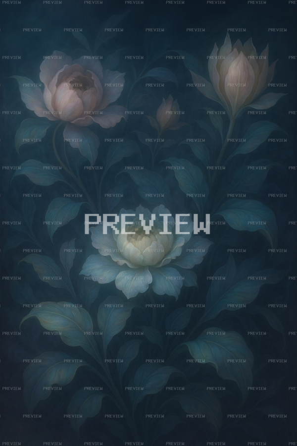 Mysterious Floral Botanical Wallpaper (Preview) Mysterious Floral Botanical Wallpaper (Preview)