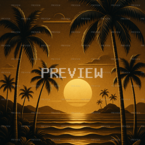 Nostalgic Tropical Paradise Wallpaper (Preview)
