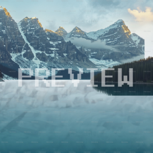 Towering Snow Capped Peaks In Turquoise Lake (Preview) Towering Snow Capped Peaks In Turquoise Lake (Preview)