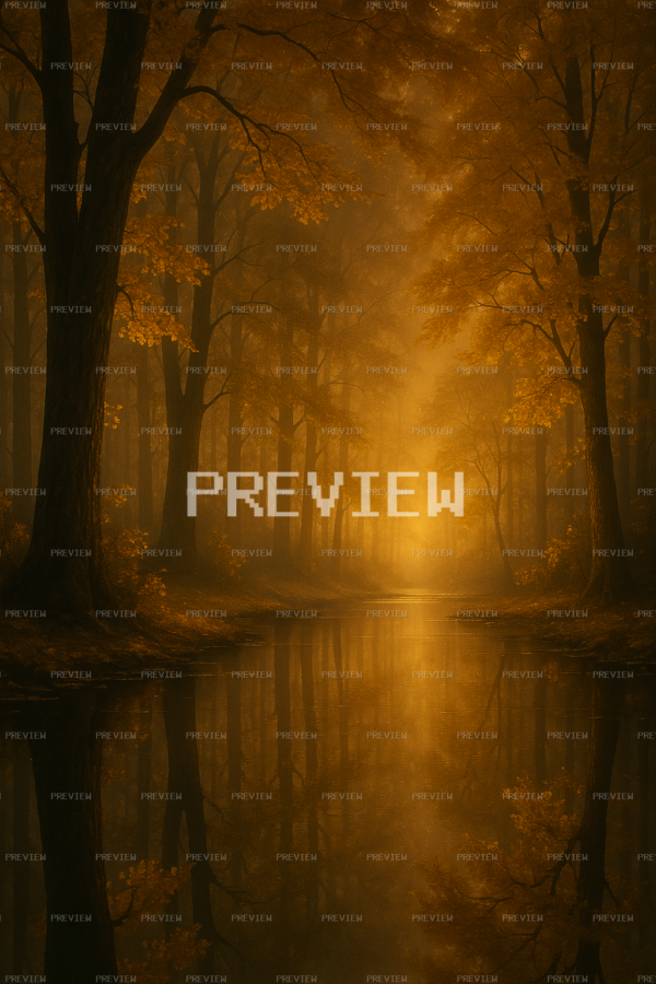 Warm Autumn Woodland Wallpaper (Preview)